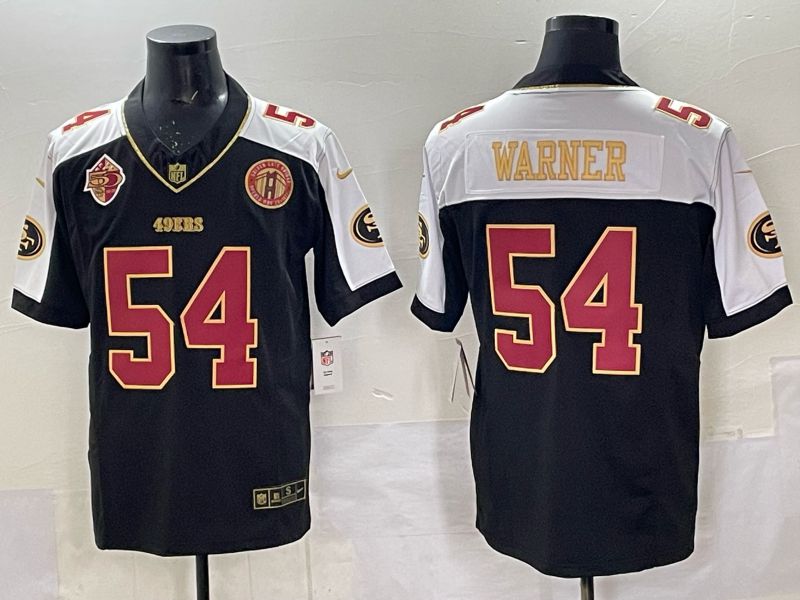 Men 2025 Nike San Francisco 49ers #54 Warner Black Limited NFL Jersey style 0065->san francisco 49ers->NFL Jersey